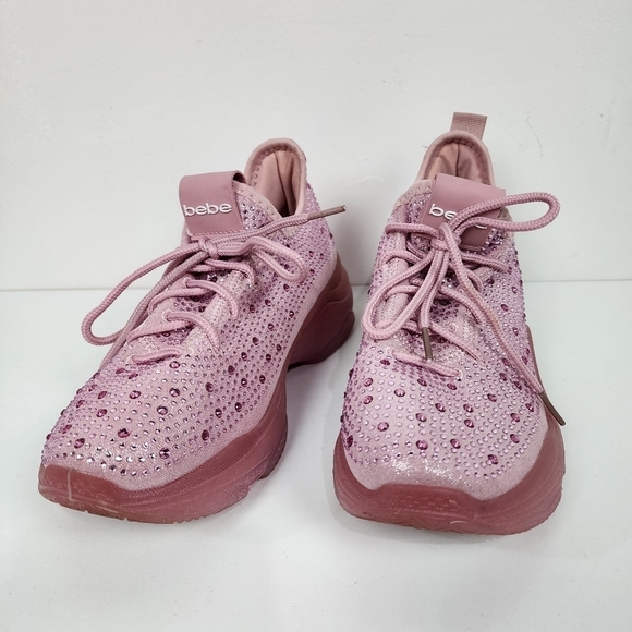 bebe Pink Sneakers with Chunky Sole and Slip-On Design - Picture 2 of 5